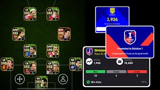 4222 Formation Efootball Gameplay  Efootball  Division 1 Rank push  Zenor  4222 Formation [upl. by Nehgaem]