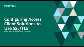 Configuring ACS Access Client Solutions to Use SSL TLS [upl. by Mencher161]