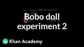 Observational learning Bobo doll experiment and social cognitive theory  MCAT  Khan Academy [upl. by Mariska]