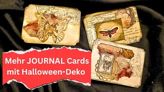 Mass Making kleine A7 Journal Cards im HalloweenStyle [upl. by Cathrin976]