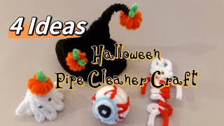 4 ideas Easy DIY Halloween Pipe Cleaner craftsdiy diytutorial easycraft halloween [upl. by Entwistle584]