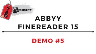 Abbyy FineReader 15 Pro Demo 05 [upl. by Ecela469]