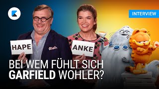 Bei wem würde sich GARFIELD wohler fühlen  Hape Kerkeling oder Anke Engelke [upl. by Chrotoem]