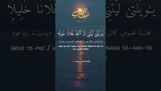 Surah Furqan  ayat 2730  Urdu and English translation  Abdullah bin Muneer shorts [upl. by Eniluap]