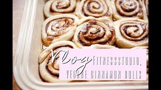 REZEPT FÜR VEGANE CINNAMON ROLLS FITNESSSTUDIO ▹ Vlog 1917 [upl. by Burra]