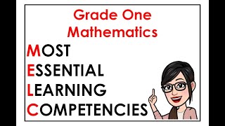 GRADE 1  MATHEMATICS MOST ESSENTIAL LEARNING COMPETENCIES [upl. by Hennie986]