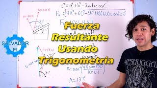 Fuerza Resultante por Trigonometría  Salvador FI [upl. by Eirased]