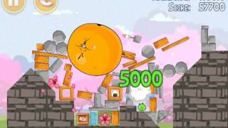 Angry Birds Seasons Level 19  Mighty Eagle  100  Total Destruction  Cherry Blossom [upl. by Nagud547]