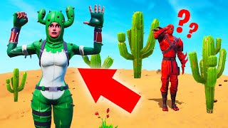 Hiding As A CACTUS In FORTNITE Hide And Seek [upl. by Eboh649]