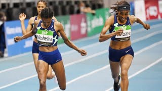 Crazy Finish In WORLD LEAD Womens 1500m  2022 World Indoor Tour Karlsruhe [upl. by Saberio]