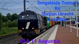 Omgeleide treinen bij Station Utrecht Lunetten [upl. by Elatsyrc]