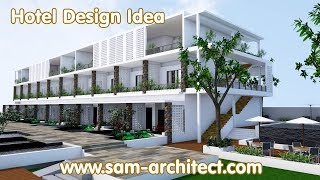 SketchUp Hotel Design Idea  Samphoas 01 [upl. by Aleahs]