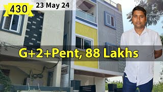 Video No430  G2Pent house sale for 88 Lakhs near Ghatkesar Hyderabad [upl. by Aillimac965]