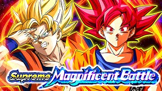 VS SSG GOKU SUPREME MAGNIFICENT BATTLE NO ITEM  DBZ Dokkan Battle Global [upl. by Atwekk]