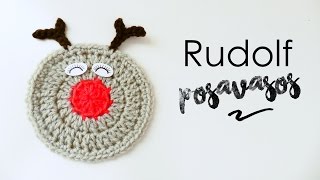 Posavasos de Rudolf el Reno a Crochet [upl. by Anikas974]