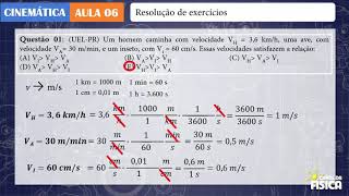 EXERCÍCIOS RESOLVIDOS DE CINEMÁTICA  FÍSICA PARA ENEM [upl. by Ataymik363]