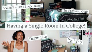 PROS and CONS of Living in a Single Dorm Room  My Experience including storytime [upl. by Obmar]