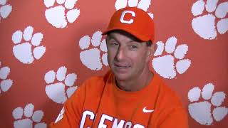 Clemson 24 VT 14 Dabo Swinney reaction [upl. by Samtsirhc]