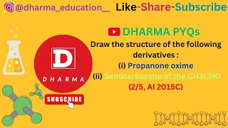 Draw the structure of the following derivatives iPropanone oxime ii Semicarbazone of the [upl. by Pollyanna860]