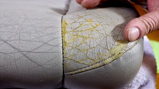 How To Correctly Repair Damaged amp Cracked Car Leather Seats [upl. by Inaffyt]