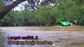 Begini jadinya kalau nekat mancing saat sungai banjir dan keruh [upl. by Flodnar]