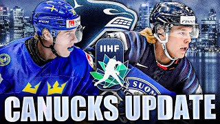 CANUCKS PROSPECTS NEWS  2022 WORLD JUNIORS Jonathan Lekkerimaki Joni Jurmo Vancouver News Today [upl. by Butterfield212]