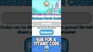 I Redeemed A Titanic Merch Code😲Pet Simulator X shorts [upl. by Hluchy696]