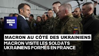 EMMANUEL MACRON VISITE LES SOLDATS UKRAINIENS FORMÉS EN FRANCE [upl. by Keene]