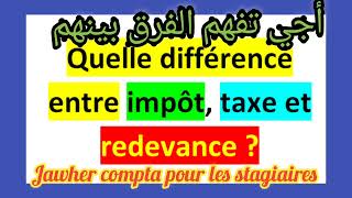 différence entre impôt et taxe et redevance au maroc 2022 [upl. by Eedoj378]