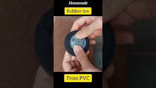 Homemade Rubber tire from PVC  diy inventions diyideas dcmotor diyideas scienceproject [upl. by Jehius]