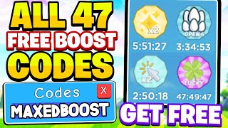 ALL SECRET 47 FREE BOOST CODES IN ROBLOX CLICKER SIMULATOR USE FAST [upl. by Ard156]