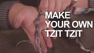 Tie Your Own Tzit Tzit for Your Tallit Jewish DIY Video [upl. by Yenalem835]