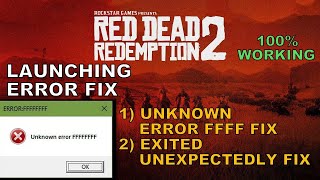 حل مشكلة ERROR FFFFFFFF في لعبة ريد ديد ريدمبشن 2 How To FIX ERROR FFFFFFFF Red Dead Redemption 2 [upl. by Raycher]