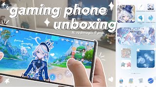 🪼 gaming phone unboxing ft genshin  REDMAGIC 9 pro graphics amp gameplay phone transformation [upl. by Lerred]