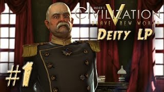 Civilization 5 Brave New World Lets Play Germany Deity  Part 1 [upl. by Airdnahc479]