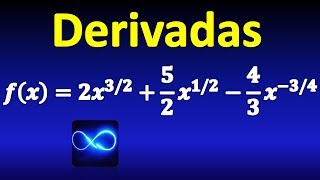 Derivada de función con fracciones y exponentes fraccionarios [upl. by Letrice]