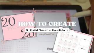 HOW TO CREATE A DIGITAL PLANNER WITH HYPERLINKS USING POWERPOINT • A guide for beginners [upl. by Atsugua672]