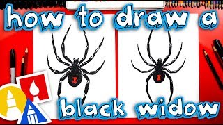 How To Draw A Black Widow Spider [upl. by Gonzalo]