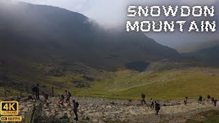 On the Way to Top of Snowdon Mountain in National Park of Wales Snowdonia Drone Shots Are Amazing [upl. by Enimasaj]