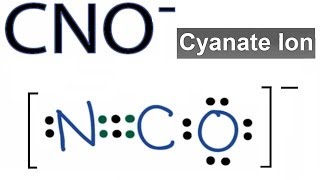 CNO Lewis Structure How to Draw the Dot Structure for the CNO Cyanate Ion [upl. by Dlaniger32]