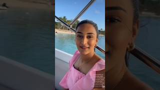 Erica Fernandes Enjoys Boat Ride In Mauritius shorts [upl. by Arenahs]