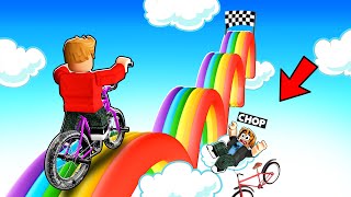 ROBLOX CHOP AND FROSTY CLIMB RAINBOW IN BIKE PARKOUR [upl. by Haimerej245]