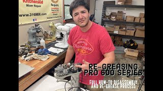 How to fix a KitchenAid Professional 5 Plus amp Pro 600 ReGrease and Gear Replacement Guide Pt 12 [upl. by Reyotal]