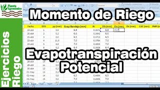 Cálculo MOMENTO de RIEGO 💧🌱 EVAPOTRANSPIRACIÓN POTENCIAL  parte 3 de 8 [upl. by Daniala]