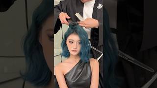 Color hair 🥰❤️💙color hair haircolortutorial hairstyle [upl. by Ymereg]