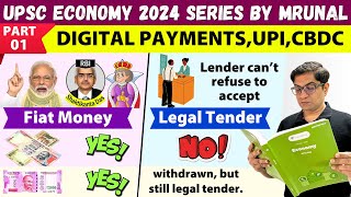 Economy Win24 Ep01 Digital Payment UPI Card Tokenization CBDC Cryptocurrency TheMrunalPatel [upl. by Anneres544]