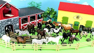 Farm Country Diorama and Horse Animal Figurines Collection [upl. by Vookles]