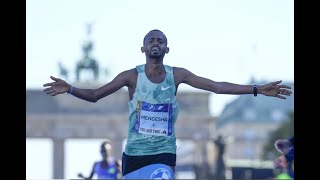 Milkesa Mengesha amp Tigist Ketema of Ethiopia win 50th edition of Berlin Marathon races [upl. by Leopoldine565]