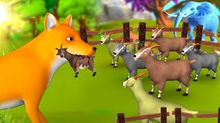 শিয়াল এবং সাত ছাগলের বাংলা গল্প  Fox and Seven Goats  3D Animated Bangla Moral Stories  JOJO TV [upl. by Analle]