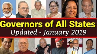 Current Governors of India 2019  Governors of all States 2019 [upl. by Chiles924]